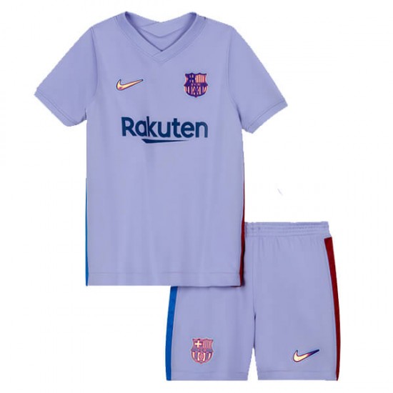 Camisola FC Barcelona Criança Equipamento Segundo 2021-2022 Manga Curta